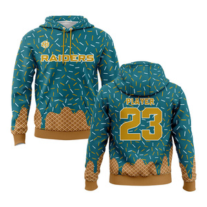Zersia International Raiders Sweat à capuche personnalisé par sublimation Violet Vert Joueur 23 Unisexe Respirant Polyester à détection de tissu Adulte - Product Image 4
