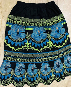 Faldas de Verano para Mujer, Estilo Micronesio Vintage, Bordadas en Algodón, Diseño Único Isleño, Ajustadas, Teñidas en Color Liso - Product Image 1