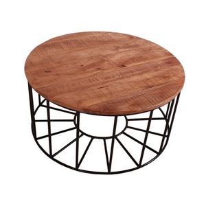 OEM Customized Luxury Marble Top Coffee <b>Table</b> with Handcrafted <b>Iron</b> Base Modern Design for Export and Wholesale - Product Image 6