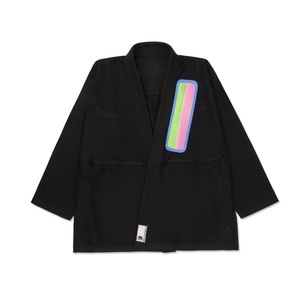 Customized Black BJJ Gi Kimono <b>Rainbow</b> Foil Patch Premium High-Quality Brazilian JiuJitsu Uniform 450GSM Pearl Weave 100%Cotton - Product Image 1