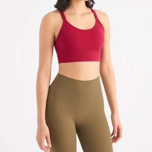 Women Yoga Sports <b>Bra</b> Plus Size Front Soft <b>Stretch</b> Low for Fitness Workout Gym Activewear Custom Logo Private Label - Product Image 4