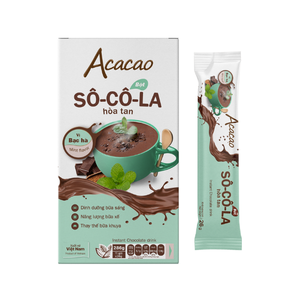 OEM Instant Acacao Chocolate Drink <b>Mix</b> Chocomint Flavor - No Trans Fat, Natural Ingredients - Vietnam Factory - 286g <b>Box</b> - Product Image 1