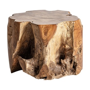 <b>Rustic</b> Wooden Coffee Table Handmade Natural Finish Solid Teak Wood Living Room Furniture - Product Image 1