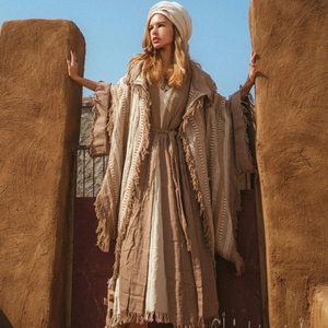 Cardigan Kimono à Franges pour Femme, Style Bohème, Veste de Festival, Tenue de Rave Désertique, Manteau Tribal, Pièce Superposée Hippie - Product Image 4