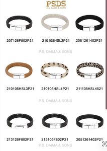 Classic Fashion Calf Fur Genuine Cowhide Leather Bracelet Maker <b>Black</b> Leather Fashion <b>Wrap</b> Bracelets - Product Image 6