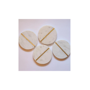 Modern Design Natural <b>Marble</b> <b>Coasters</b> Eco-Friendly Durable Washable Stone for Tea - Product Image 3