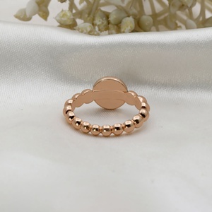 Wholesale 925 Sterling Silver Rose Gold Plated Enamel Evil Eye <b>Ball</b> Bead <b>Ring</b> Memoria Jewels - Product Image 4