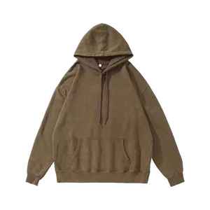 <b>Men</b> Sweatshirt Hoodies <b>Pullover</b> Heavyweight Drawstring Hoodies Cotton Oversized Blank Hoodie - Product Image 5