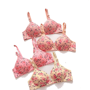 Plus Size One Deep Cup <b>Wireless</b> Ladies Full Coverage Sublimation Print Solid Comfort <b>Push</b> <b>up</b> Seamless Gym Sports <b>Bra</b> for Women - Product Image 1