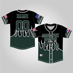 Uniformes de Béisbol y Sóftbol de Poliéster para Niñas, Canadá, Estados Unidos, Conjunto de Uniforme de Béisbol Personalizado, Uniforme de Béisbol Negro - Product Image 1