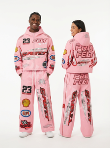 ชุดเซ็ตสองชิ้นสำหรับผู้ชาย ผ้าฝ้ายคุณภาพสูง 100% ระบายอากาศได้ดี เหมาะสำหรับฤดูหนาว ชุดออกกำลังกาย ฮู้ดดี้ปรับได้ เอวยางยืด รับสั่งทำ - Product Image 6