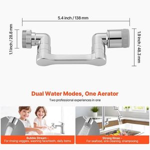 Accessoire de pulvérisation rotatif avec bras robotique pour cuisine et salle de bain, accessoires pour robinet de cuisine - Product Image 5