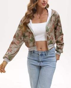 เสื้อฮู้ดดี้ผู้หญิงแบบมีฮู้ดสำหรับฤดูหนาว พิมพ์โลโก้ด้านหน้า ผ้าฟลีซหนานุ่ม ซิปหน้า ป้องกันขนร่วง ระบายอากาศได้ดี ผลิตจากผ้าฝ้าย 100% ทรงบ็อกซี่ ความยาวปกติ - Product Image 6