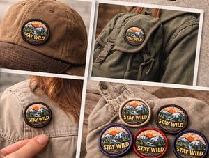 Patch brodé Stay Wild de 2,5 pouces avec motif décoratif, lot de 10 couleurs, 100 pièces, parfait pour les chapeaux, les vestes, les sacs, les travaux manuels - Product Image 6