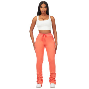 2026 Top Quality Custom Logo <b>Stacked</b> <b>Joggers</b> With Pocket Women Trouser Sweatpants <b>Stacked</b> <b>Jogger</b> Pants For Ladies Cheap Price - Product Image 3