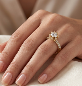 Luxury Lab Grown Diamond <b>Ring</b> Gold East-West Bezel <b>Set</b> Oval Cut Engagement <b>Rings</b> for <b>Women</b> Jewelry - Product Image 1