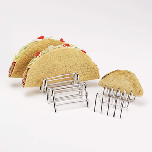 Direct Factory Sale Customized Logo Wavy Shape Stainless Steel Taco Tray Holder Pancake <b>Rack</b> Dishwasher Safe Hot Selling Parties - Product Image 1