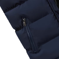 Gilet matelassé pour homme, couleur bleu marine, sans manches, fermeture éclair, style décontracté, avec poches, service OEM.