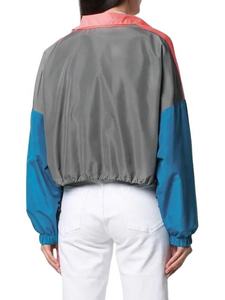 2026 Latest Top Design Breathable Zip Up Nylon Women's Windbreaker <b>Jacket</b> Plus Size Color Block Crop Sports Track <b>Jacket</b> - Product Image 4