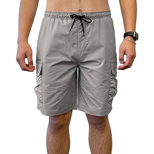 Shorts cargo en toile respirante pour homme, coton, taille élastique, style streetwear décontracté, multi-poches - Product Image 4