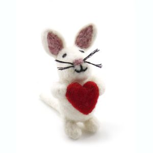 2025ตุ๊กตาหมีวาเลนไทน์ใหม่ล่าสุดขนาด8ซม. ผ้าสักหลาดสำหรับตกแต่งโต๊ะของเล่นรูปกระต่ายกระต่ายกระต่ายหัวใจประดับตกแต่งโต๊ะ - Product Image 6