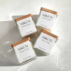 Bougie en verre aromatique de luxe AIKUN, emballage personnalisé avec logo, parfum pamplemousse, pour la décoration de la maison, les hôtels et les fêtes - Product Image 2