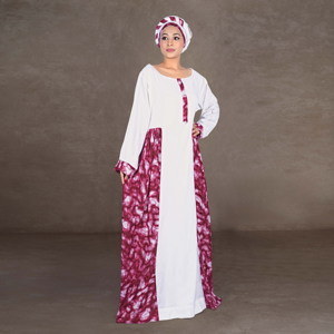 Rayon Kaftan Modest <b>Eid</b> Evening Party Plus Size Digital Print Panels Anti-Wrinkle Breathable <b>Long</b> Sleeves Floor Length - Product Image 4