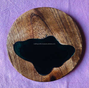 Posavasos Cuadrados de Madera Modernos y Ecológicos de la Mejor Calidad, Decoración del Hogar de la India, en Venta - Product Image 1