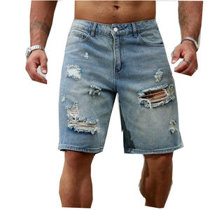 Shorts de Mezclilla para Hombre, Estilo Urbano de Verano, Jeans Casuales Vintage, Alta Calidad, Transpirables, Cómodos, Corte Recto, Detalles Desgastados - Product Image 3