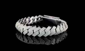 Bracelet Hip Hop Cuban Link en Moissanite pour Hommes, Bijou Diamant Rond, Cadeau de Fête pour Copines - Product Image 5