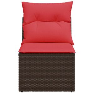 Canapé de jardin en polyrotin marron, dimensions 21,65 x 24,41 x 27,17 pouces - Product Image 2