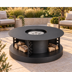 SXFireplace <span class=keywords><strong>Bruciatore</strong></span> per Caminetto a <span class=keywords><strong>Bioetanolo</strong></span> Manuale in Acciaio Inox Rotondo 300 X 105 mm - Product Image 5