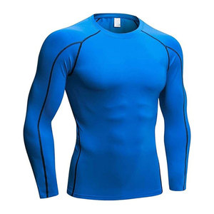 Men Gym Compression Under <b>Base</b> <b>Layer</b> Tops <b>Long</b> <b>Sleeve</b> Quick Dry Sports Athletic Workout Compression T-Shirts - Product Image 5