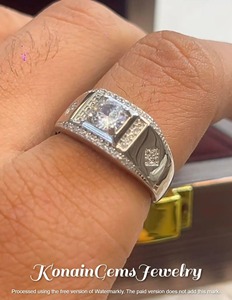 Sterling Silver <b>Couple</b> <b>Ring</b> Set | CZ Diamond Promise <b>Rings</b> - Product Image 5