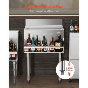 Contenitore per Ghiaccio in Acciaio Inox da 61,6 L per Cucine Commerciali, con Coperchio Scorrevole e Portabottiglie, 24 X 24,2 X 37 Pollici - Product Image 4