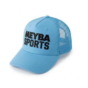 Meyba Sports <b>Light</b> Blue Mesh Trucker <b>Hat</b> 6-Panel Adjustable Breathable Cap for Adults Spring Summer Sporty Style - Product Image 4