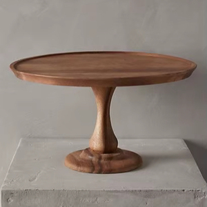Elegante Soporte de Madera para Tartas con Acabado Pulido Liso, Diseñado para una Presentación Estilosa en Mesa de Postres de Panadería - Product Image 1