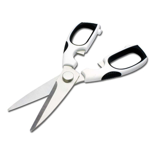 Stainless Steel Shears with White & Black Handles Best Seller 2026 Customized Metal Resin Stainless Steel <b>Kitchen</b> <b>Scissors</b> - Product Image 1
