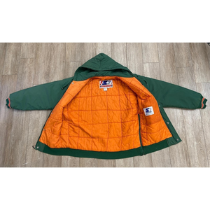 Blouson bomber à capuche vert pour homme, logo brodé, coupe-vent, hiver, décontracté, doublure en polaire polyester - Product Image 3