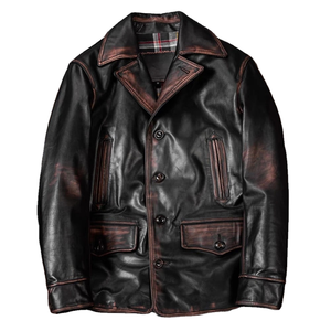 Latest Design Cheap Price Men <b>Leather</b> <b>Jacket</b> High Street Wear Comfortable Regular Fit <b>Leather</b> <b>Jackets</b> With Long Sleeves - Product Image 2