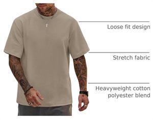 Custom <b>Men</b> Oversized Cotton T Shirt Heavyweight <b>Stretch</b> Tee OEM Bulk Wholesale - Product Image 6