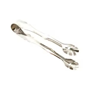 Pince à glace en métal martelé de qualité supérieure, motif coquillage marin, finition argent antique, pour servir des cubes de sucre, idéale pour les hôtels et bars. - Product Image 4