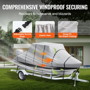 Telo Copribarca Impermeabile T-Top 20FT 22FT in Oxford PU 600D Grado Marino con Cinghie Antivento e Fibbie - Nuovo - Product Image 4
