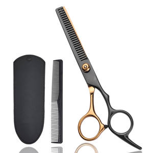 Tijeras de Peluquería Profesionales Antideslizantes de Alta Calidad, Color Negro y Dorado, Resistentes a la Oxidación, Servicio OEM ODM, 2026 - Product Image 1
