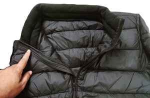 wholesale Winter Casual woven Men's <b>Jacket</b> with Thick <b>Hood</b> <b>Padding</b> Feacock Feather Long <b>Jacket</b>-Whole Sale - Product Image 2