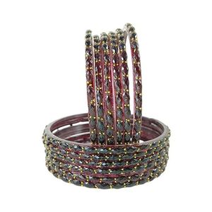 Premium Transparent Red Jelly <b>Glass</b> <b>Bangles</b> Set Glossy Finish Lightweight Stackable Traditional Ethnic Women Jewelry - Product Image 6