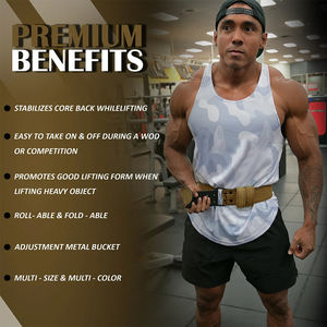 Cinturones de Levantamiento de Pesas Profesionales de Cuero Vacuno Resistente, Transpirables y Ligeros, Color Marrón, para Fitness - Product Image 6