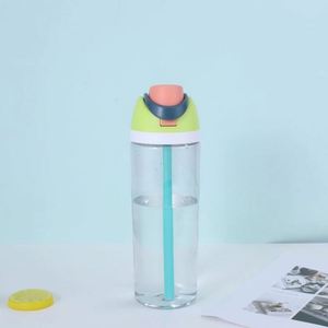 Vaso de Plástico Transparente de 750 ml con Pajita, Botella de Agua Deportiva de Gran Capacidad para Exteriores con Dos Boquillas para Beber - Product Image 3