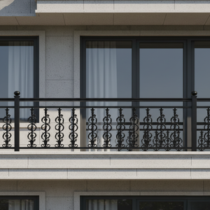 Rampe de balcon moderne en fonte, sans cadre, résistante à l'eau et à la rouille, style royal - Product Image 1