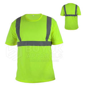 Camisa de Trabajo de Seguridad de Manga Corta, Transpirable y de Alta Visibilidad para Proyectos Industriales, 100% Poliéster, Reflectante - Product Image 6